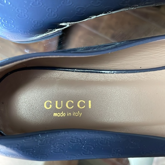 Gucci Vernice Microguccissima Ballet Flats Uniform Blue - Picture 3 of 9